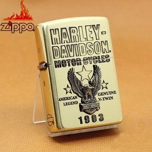 Gorgeous Engraved Polished Brass 1903 Harley Davidson Zippo